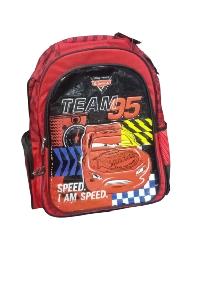 Imagen de Mochila escolar Disney Cars 3 compartimentos con cremallera 16 litros