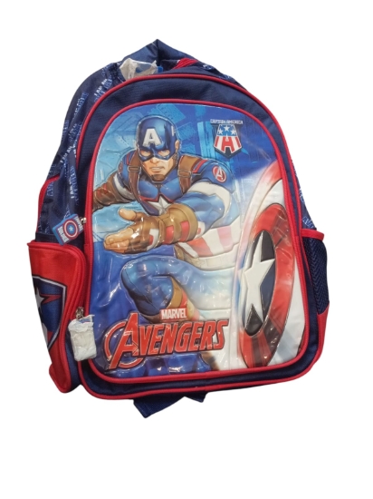 Imagen de Mochila escolar Captain America 3 compartimentos con cremallera 16 litros