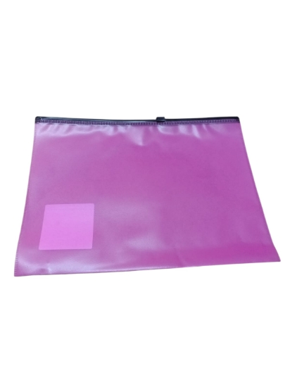 Image de Pochette à Fermeture Éclair 140 Microns B5 Fuchsia Fluorescent | Erich Krause - Modèle 47073