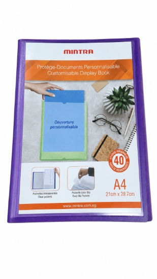 Bild von Mantra Sichtbuch 40 Taschen mauve A4 Modell 25286
