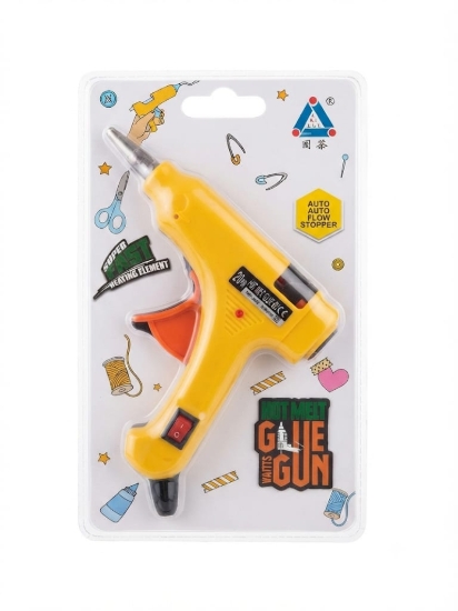 图片 Clint 小型黄色热熔胶枪 20瓦 型号 GK-20