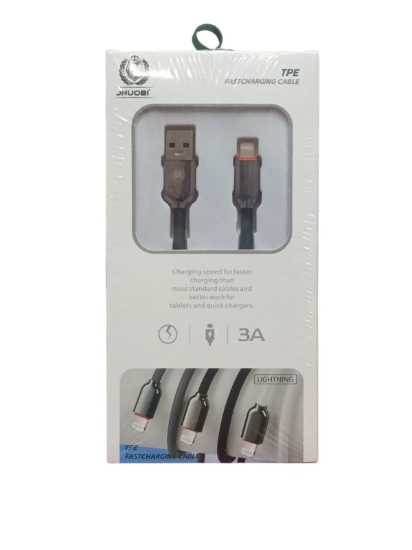 Picture of كابل شحن سريع جينوبى كى اكس 1 متر أسود USB إلى iPhone موديل KX 3740