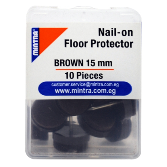 Imagen de Protector de Suelo con Clavo Redondo 15mm, Marrón 10 Piezas – Mintra 96007