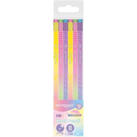 Image de Crayon HB Néon avec Gomme | Keyroad - Modèle KR973393